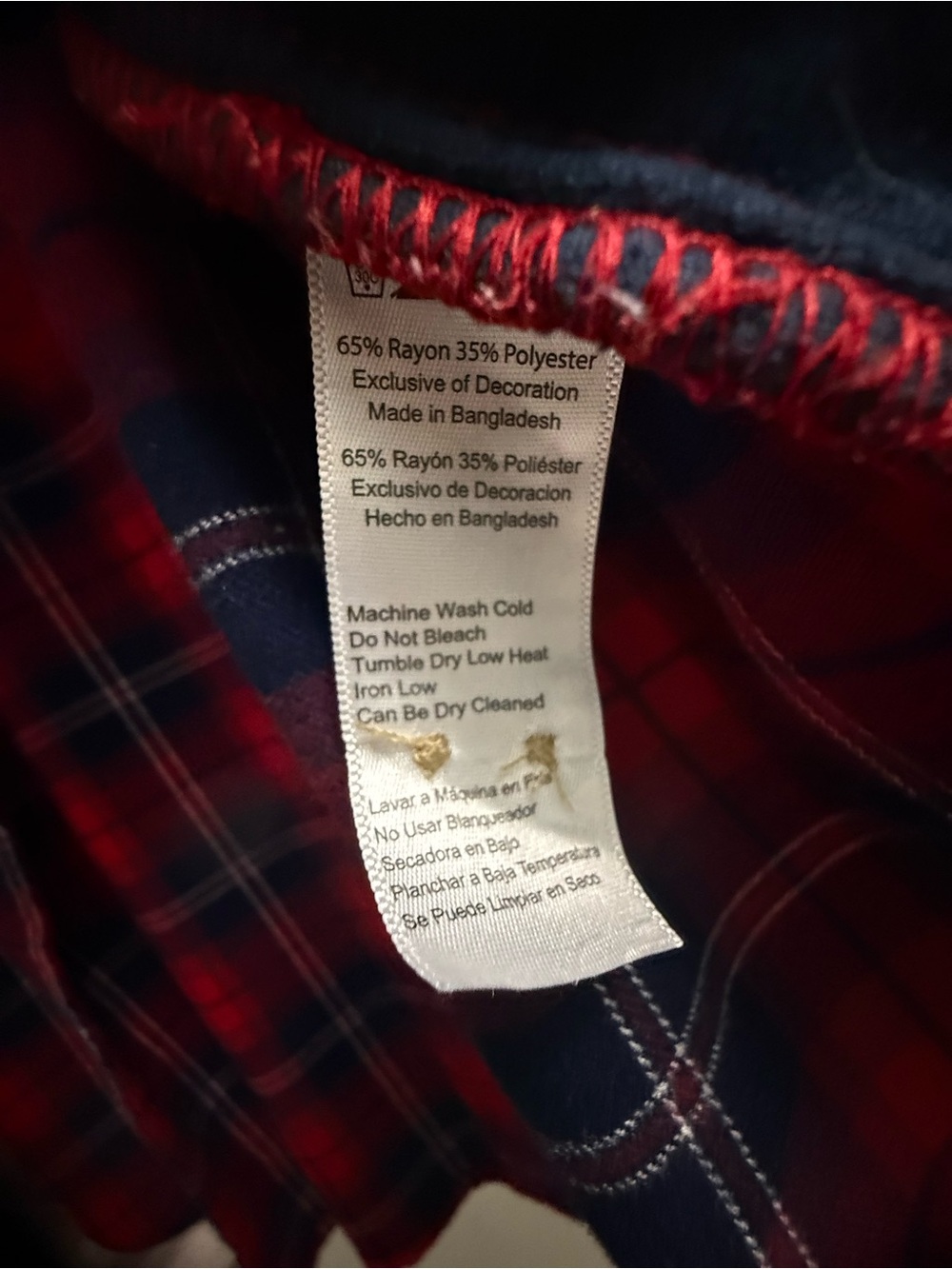 JACHS Girlfriend Red and Navy Plaid Button-Down Shirt - Picture 7 of 11